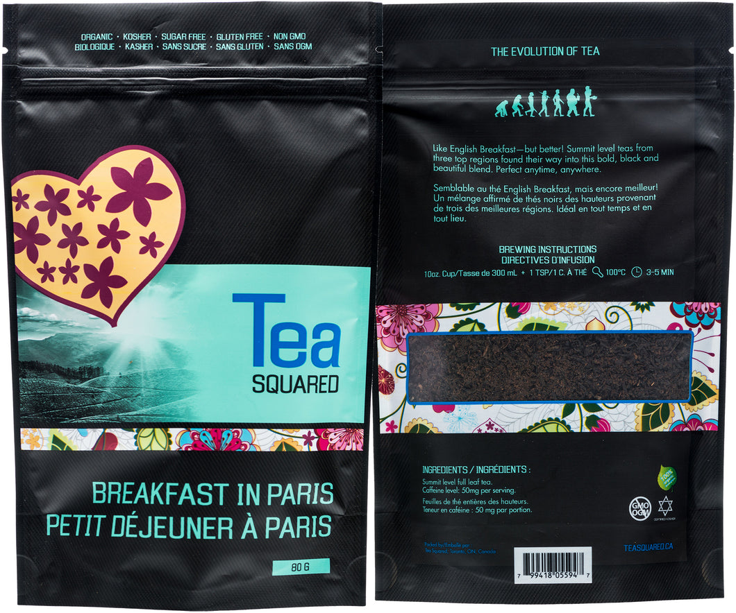 Tea squared 'Breakfast in Paris' loose leaf tea
