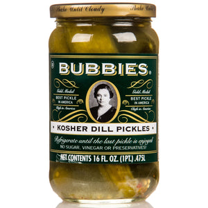 Kosher Dill Pickles - bubbies (1 L jar)