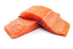 fresh salmon, 2x 6oz fillets (raw, unmarinated, vac packed)