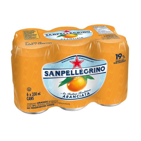 San Pellegrino – aranciata (6 cans)